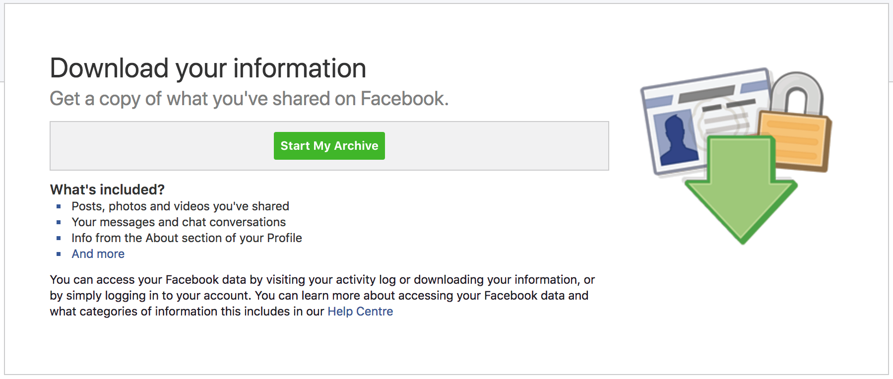   Facebook har ett arkivverktyg som låter dig ladda ner ALLT på din profil - inklusive foton