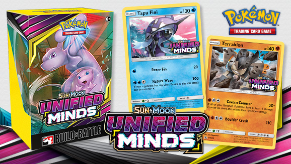 Datang Bersama Pokémon TCG: Sun & Moon — Unified Minds Build & Battle Boxes