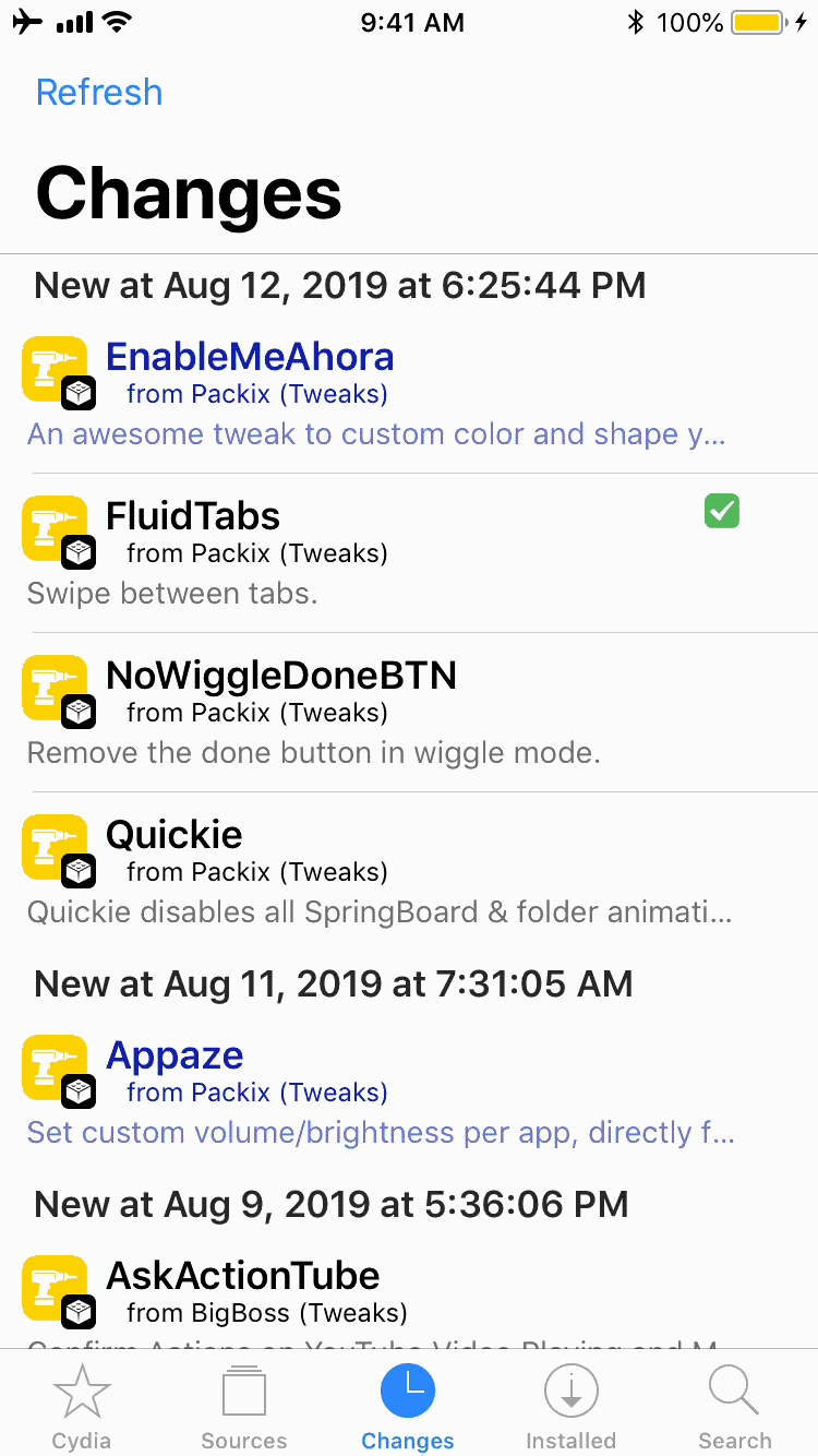 FluidTabs memungkinkan Anda menggesek antar tab aplikasi yang terbuka 3
