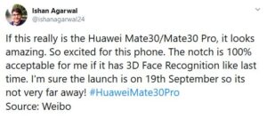 Huawei Mate 30 Pro menunjukkan dirinya dalam rendering resmi pertama