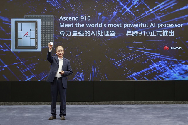 Huawei lanserar Ascend 910, den mest kraftfulla AI-processorn i världen, och MindSpore, AI-databasramen för alla scenarier 2