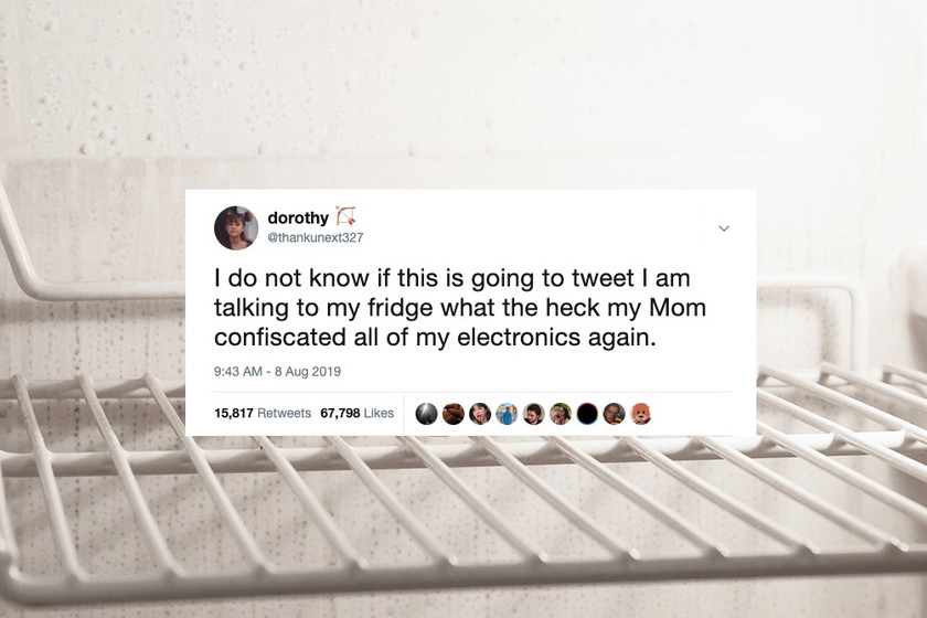 Ibunya menyita teleponnya, tetapi remaja ini berhasil melanjutkan memposting tweet berkat kulkasnya yang pintar