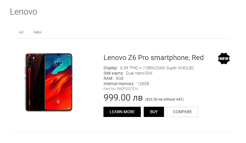 - Lenovo Lenovo Z6 Pro secara resmi tiba di Eropa untuk € 506 »- 1