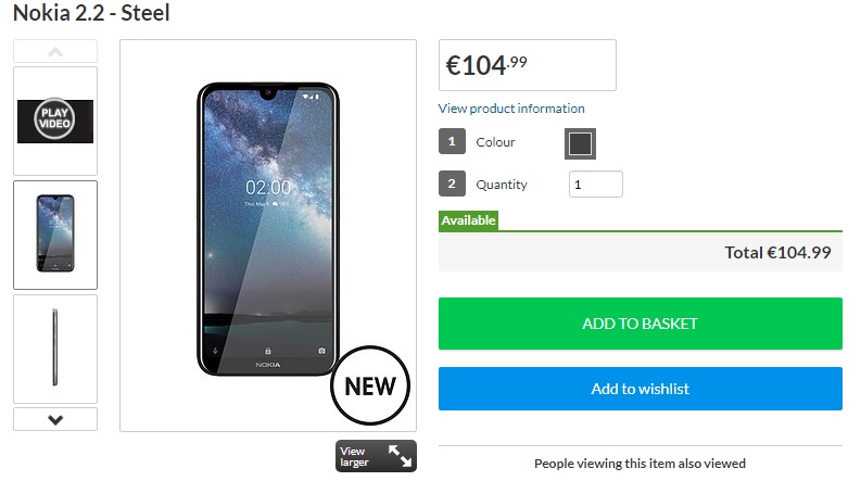 Littlewood di Inggris dan Irlandia memiliki harga terbaik untuk Nokia 2.2