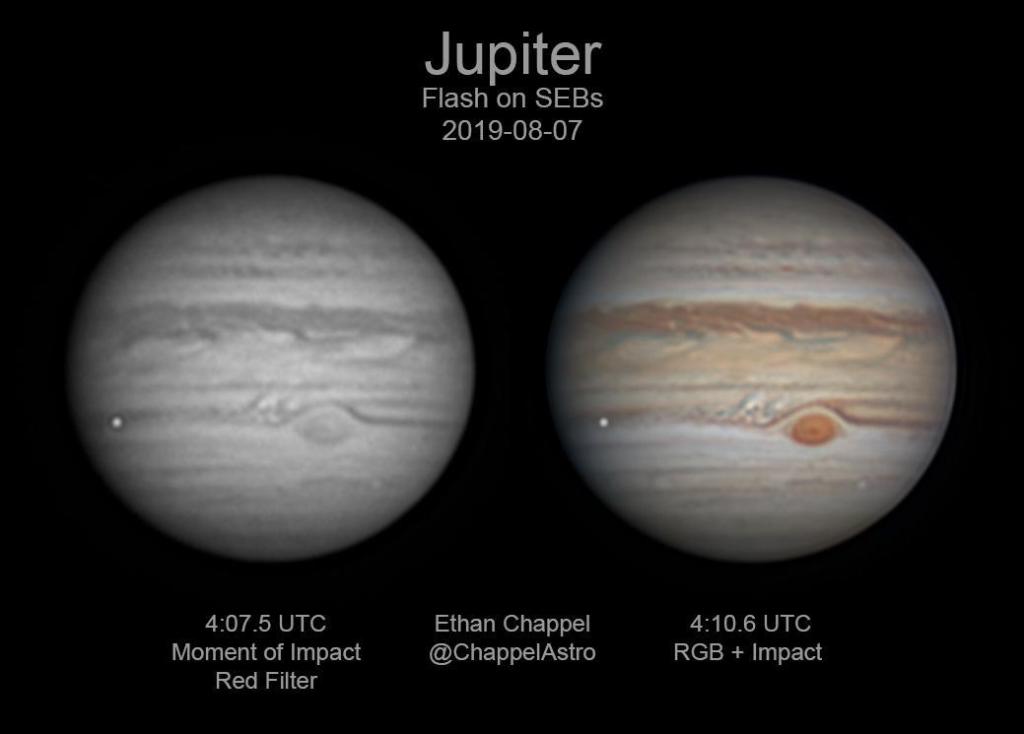 08/08/19 Jupiter, Clash, Meteorite, Video 