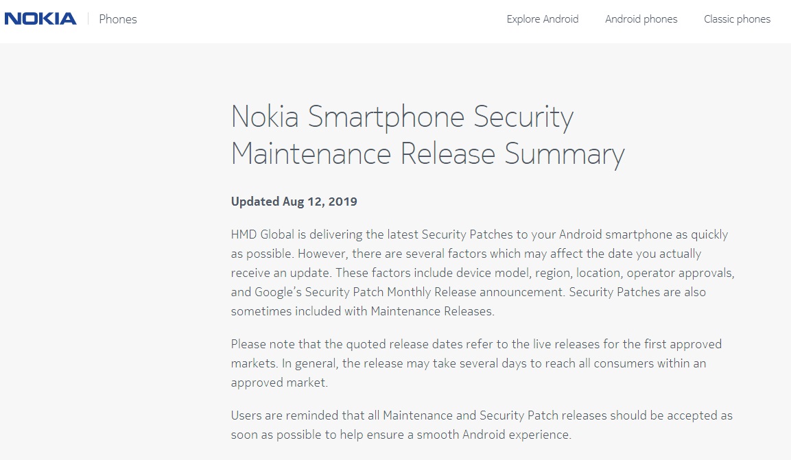 Nokia Mobile memperbarui pelacak pembaruan Android-nya