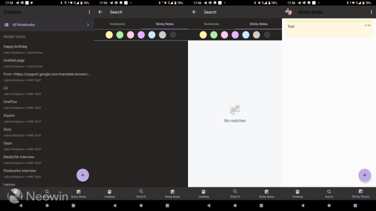 OneNote beta untuk Android mendapatkan mode gelap 1