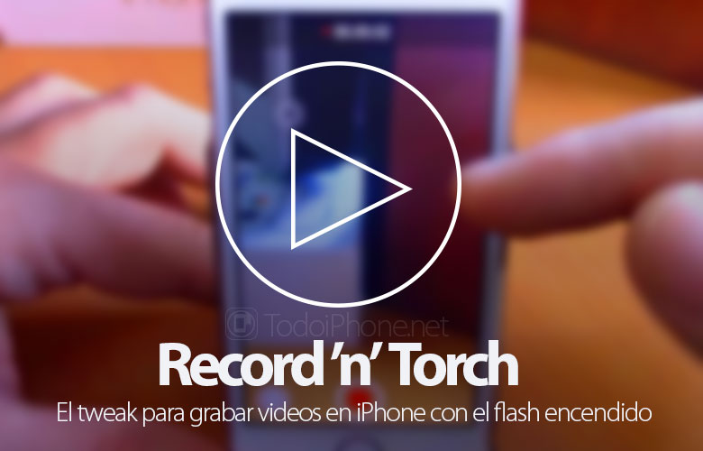 Spela in videor på iPhone med den aktiva blixt med Record 'n' Torch 2