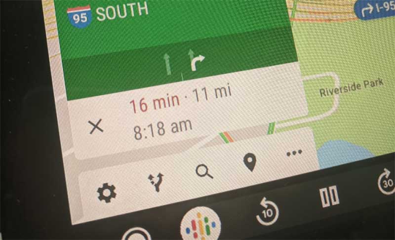 Google Maps på Android Auto
