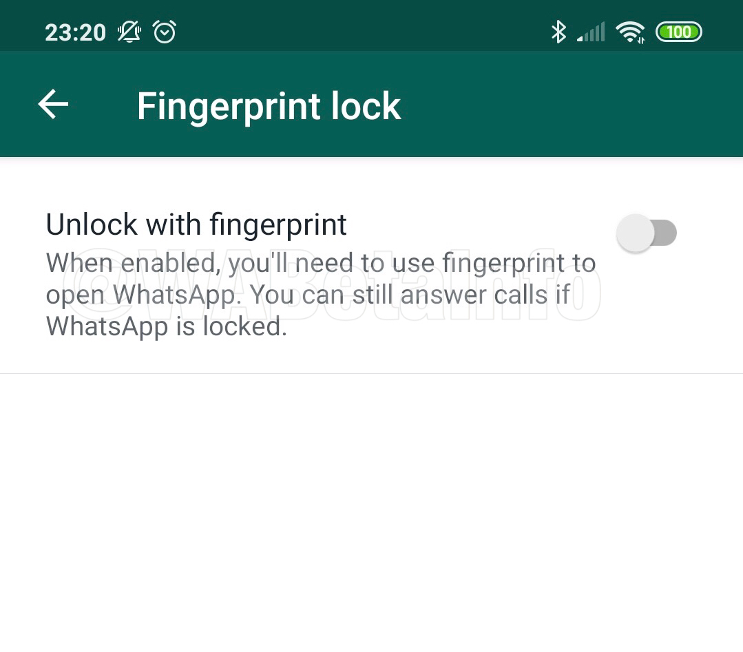 WhatsApp sudah memungkinkan untuk melindungi obrolan dengan pembaca sidik jari 2