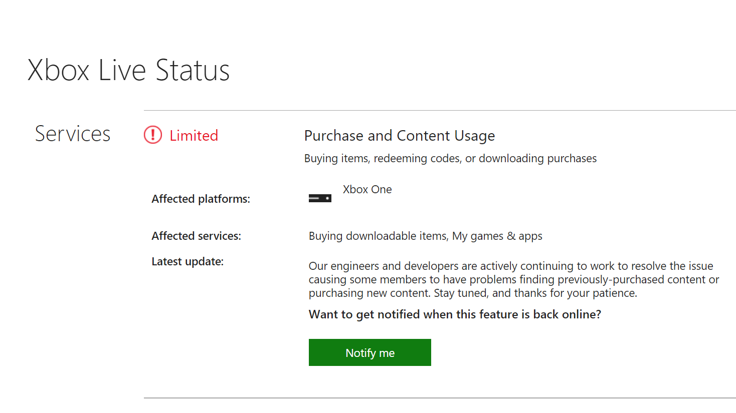 Xbox Live Outage Memblokir Anda Dari Memainkan Game Digital Anda
