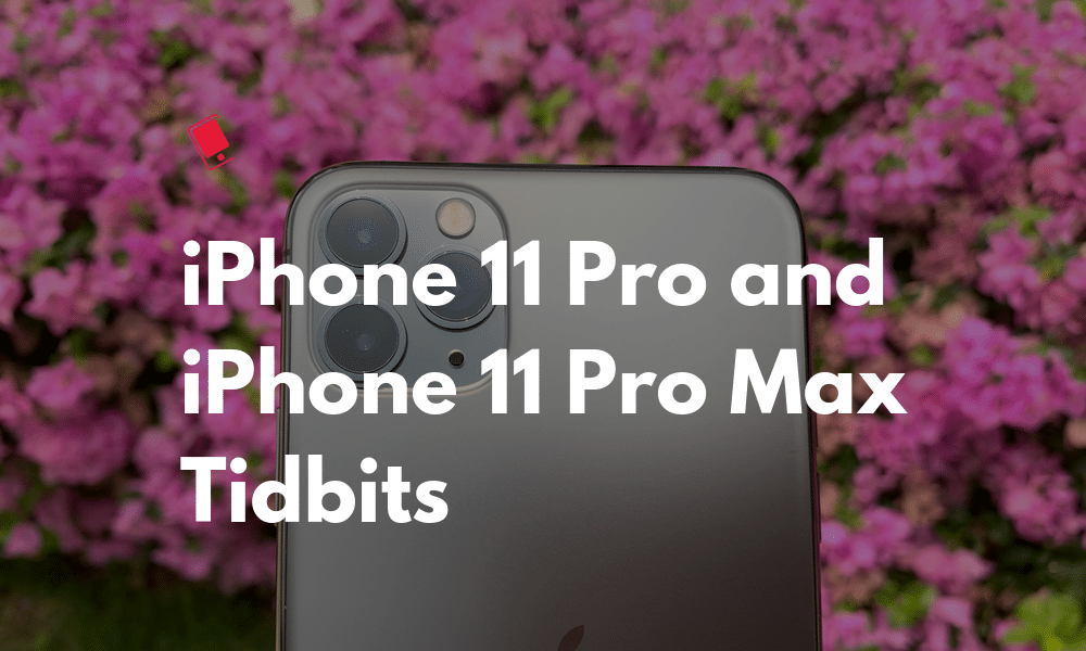 iPhone 11 Pro Max Tidbits