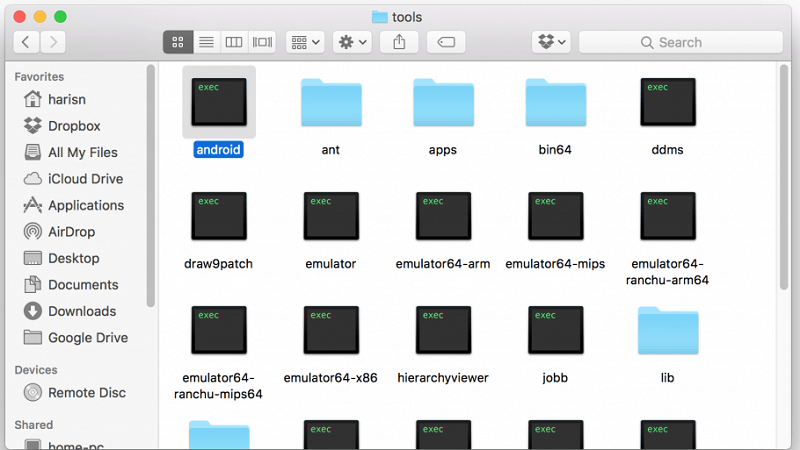 Adb och mac fastboot-verktyg