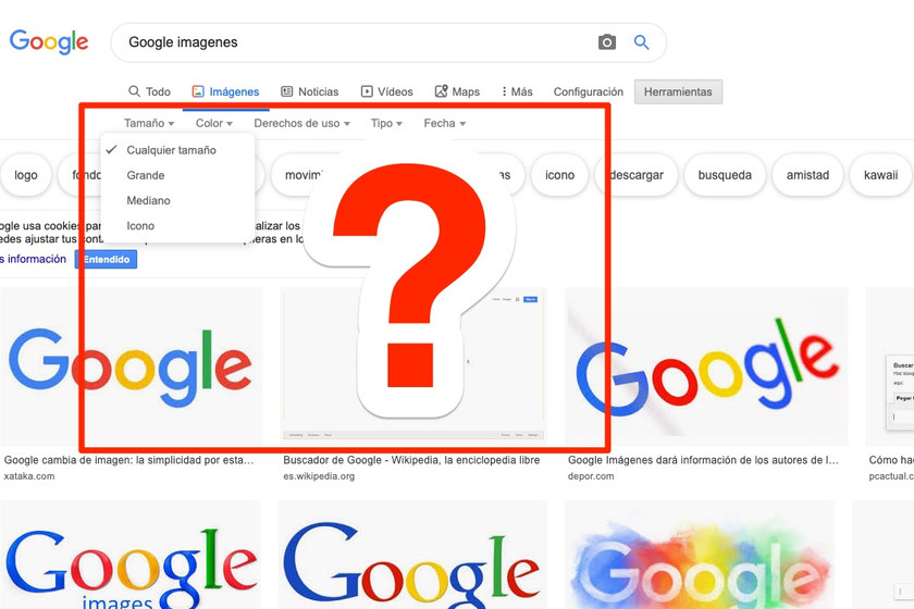 Google Images menghilangkan opsi untuk menemukan ukuran tepat atau resolusi minimum