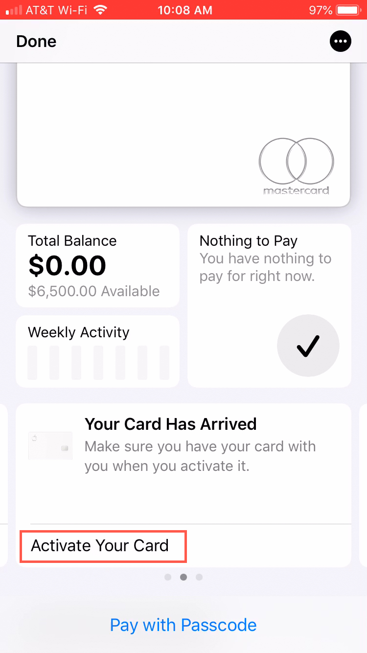 Aktivera din Card Wallet-applikation