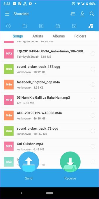 Mentransfer Musik Antar Ponsel Android 10