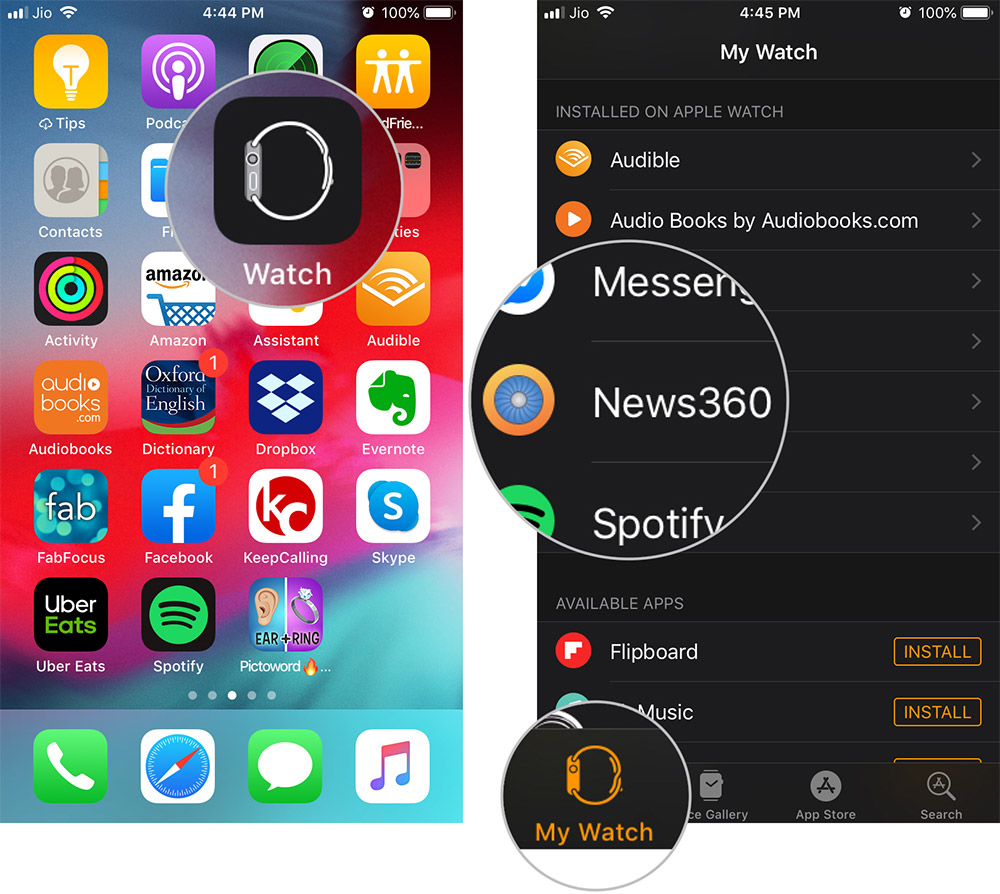 Buka Aplikasi Tonton di iPhone dan Ketuk Aplikasi yang ingin Anda Hapus