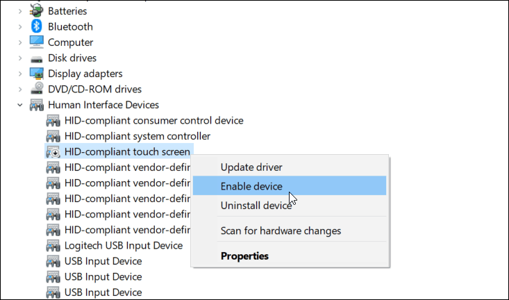 Cara menonaktifkan layar sentuh pada perangkat yang sedang berjalan Windows 10 4