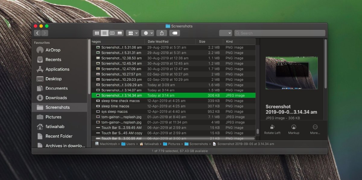 Hur man tar skärmdumpar av låg kvalitet på macOS 2