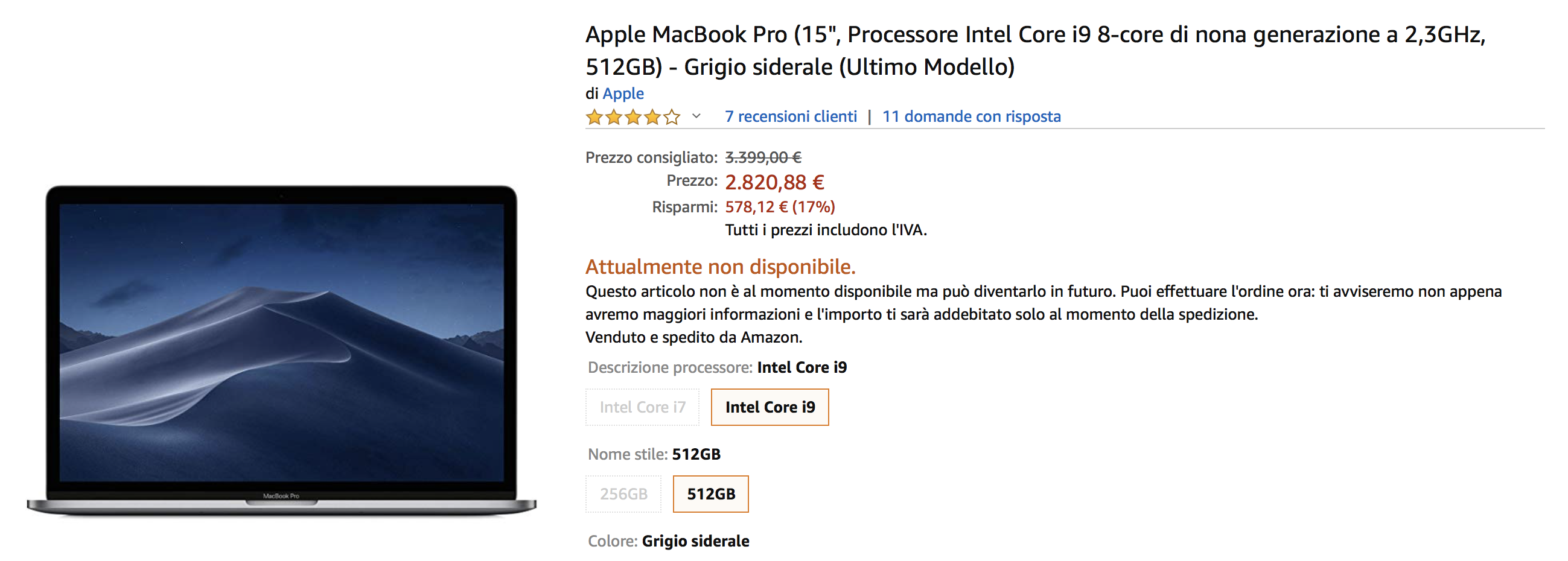 Amazon rabatterar MacBook Pro 15