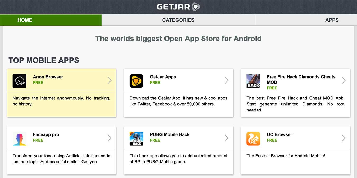 Play Store Alternatif Android Tv Getjar