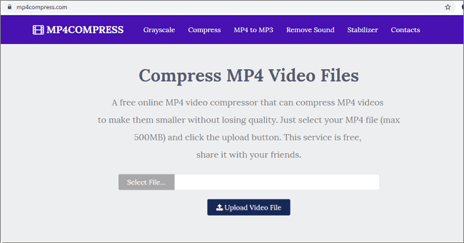 Komprimera MP4-videor online med Mp4Compressor