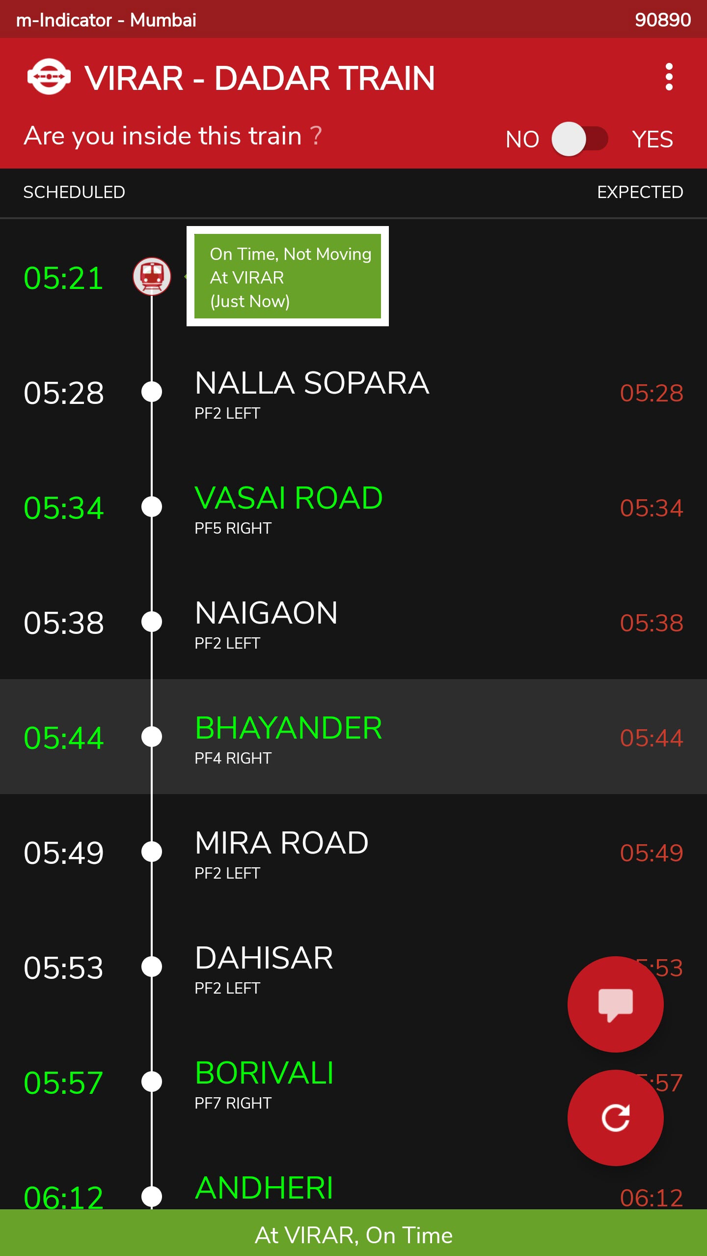 Cara Langsung melacak kereta lokal Mumbai menggunakan m-Indicator 3
