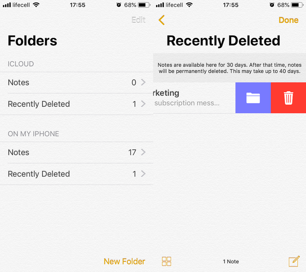 Cara menghapus Notes untuk menghapus penyimpanan lain di iPhone