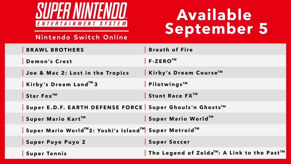 Nintendo Ports 20 SNES-spel till Nintendo Switch On line;  Nu tillgängligt för nedladdning 1