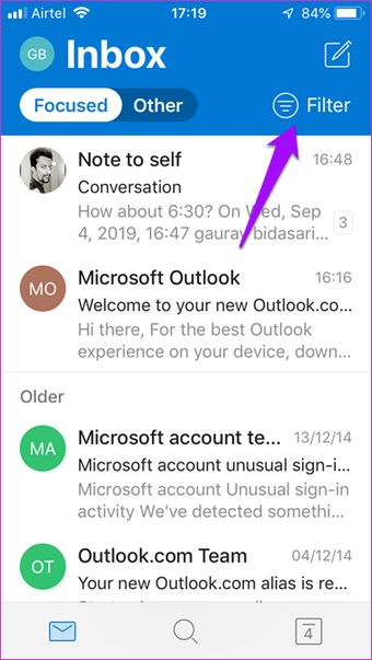 Outlook mot Apple Mail 16-applikationen