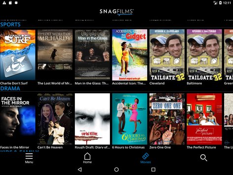 SnagFilms för Android och iOS 