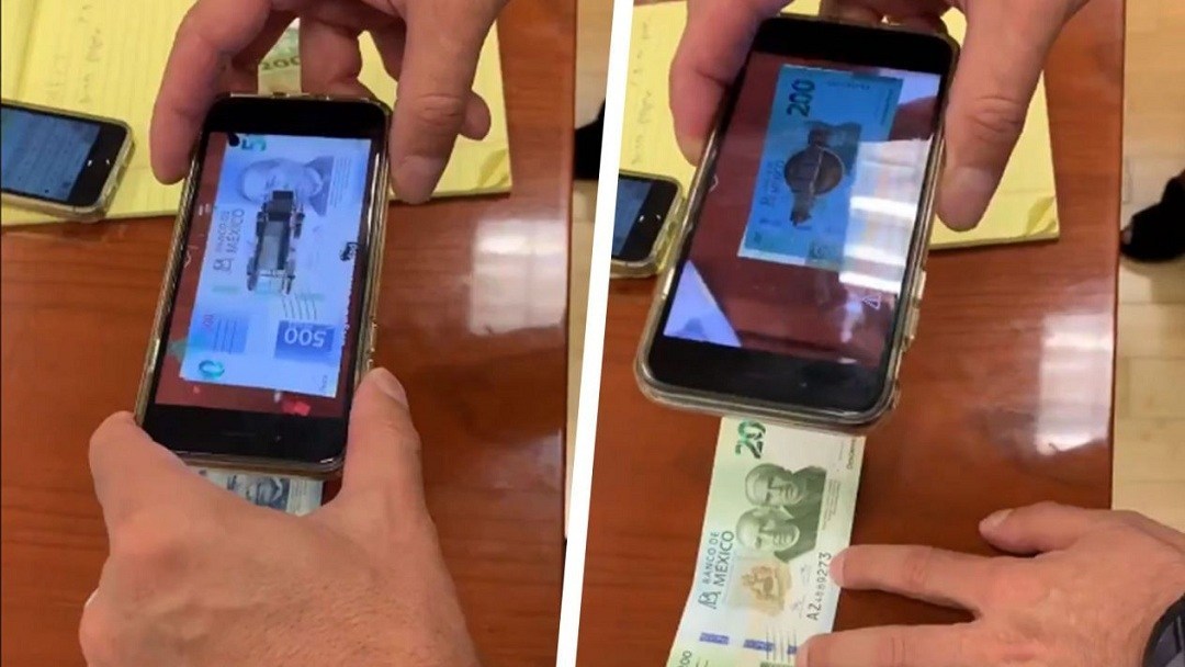 Ini adalah bagaimana aplikasi augmented reality bekerja pada 200 dan 500 tagihan peso