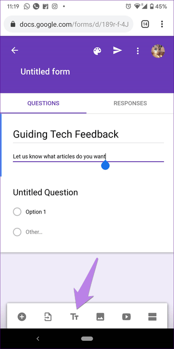 Google Forms Mobile Android iOS 11