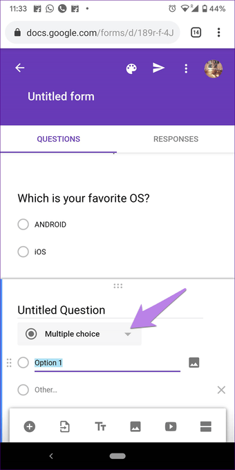 Google Forms Mobile Android iOS 5