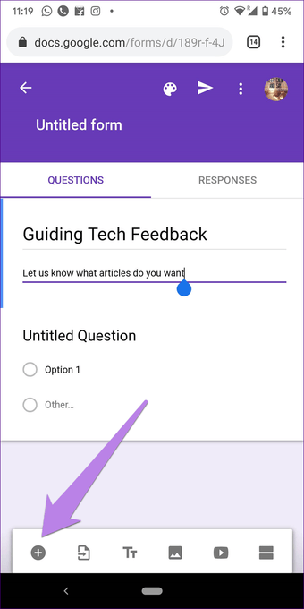 Google Forms Mobile Android iOS 3