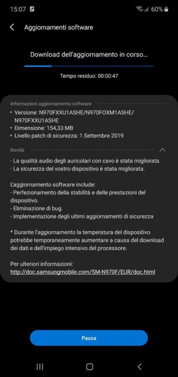 Komplett ändringslista för Galaxy Note 10 |  Evovsmart.it