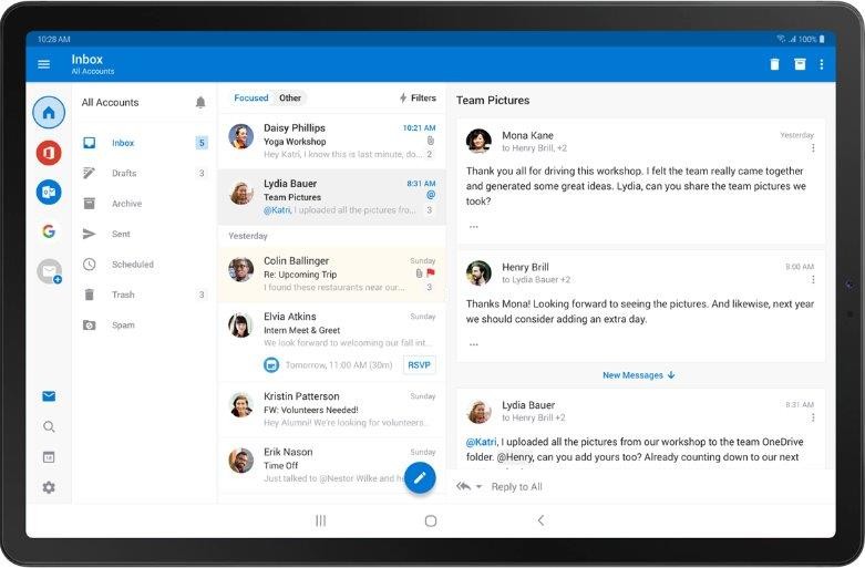 Office Insiders di Android mendapatkan banyak peningkatan pada Outlook 2