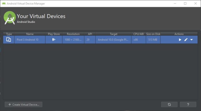 Installera Android 10 på en dator med Android Studio / Emulator 9