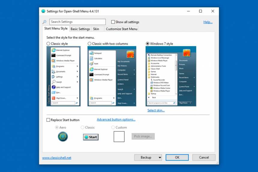 Hur du ändrar utseendet på Start-menyn från Windows 2