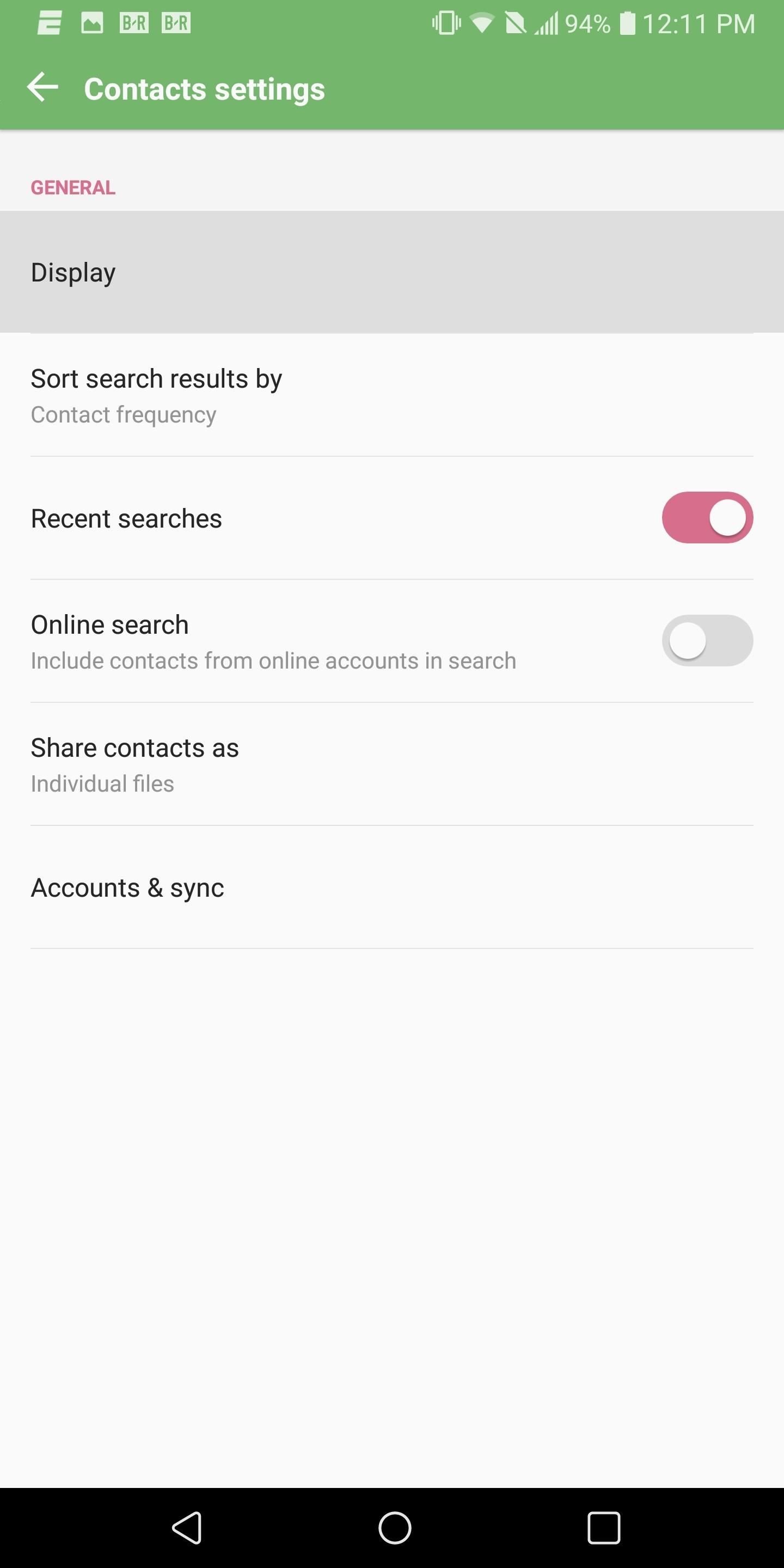 Cara menyembunyikan kontak yang tidak memiliki nomor telepon di Android