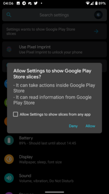 Play Store-skivor börjar visas i Android 10-inställningar 2