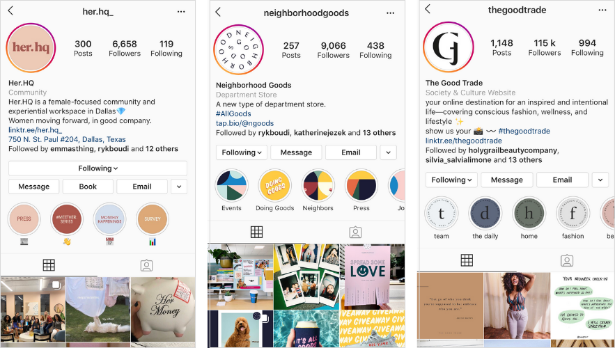 Instagram Sorotan cerita meliputi estetika merek