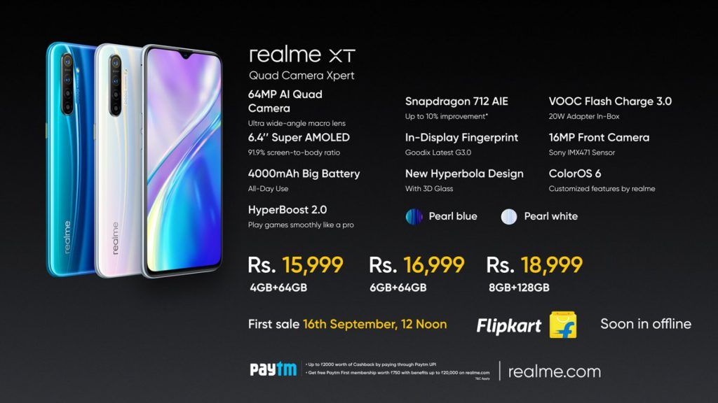 Realme XT dengan Kamera 64MP, Diluncurkan CPU Snapdragon 712 di India: Spesifikasi, Fitur 3