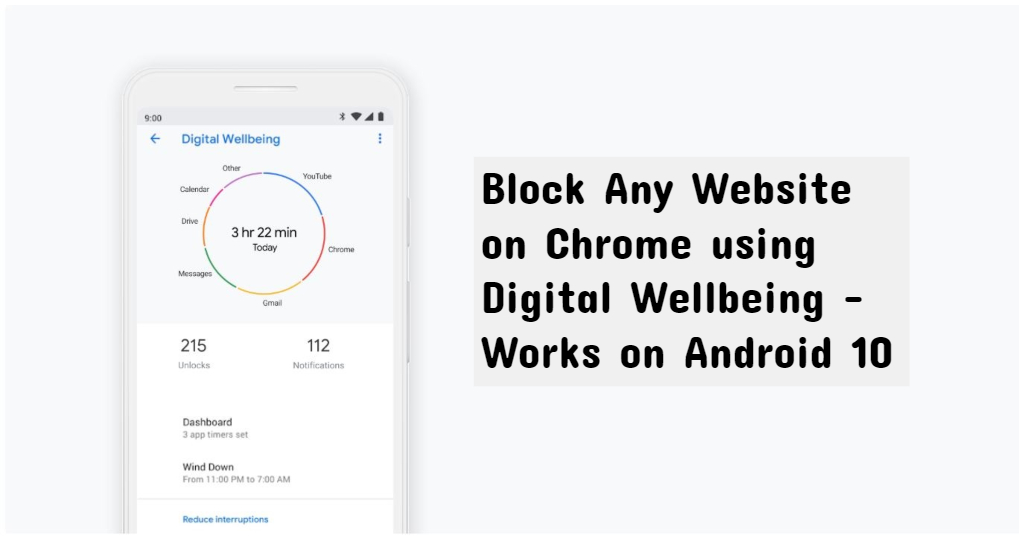 Blokir Semua Situs Web di Chrome menggunakan Digital Wellbeing - Bekerja di Android 10