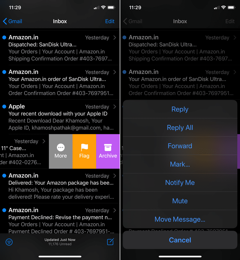 iOS 13: Alla nya funktioner i e-postapplikationen 4