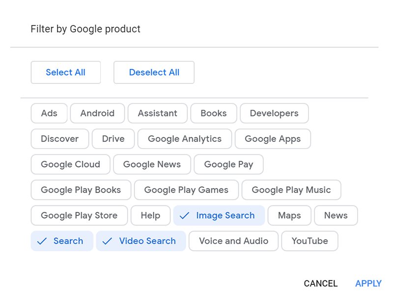 Google Personal Data Search 1 Filter