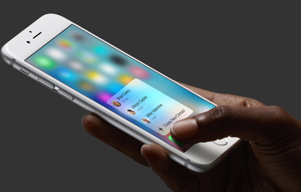 IPhone-skärm med 3D Touch-teknik