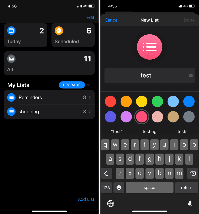 iOS 13 påminnelser App Hands on 2