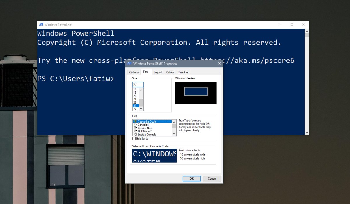 Cara menggunakan font Kode Cascadia di Command Prompt di Windows 10 3