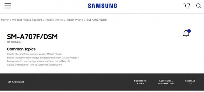 Fitur Samsung Galaxy A70-an